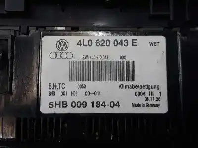 Second-hand car spare part climate control for audi q7 (4l) 3.0 v6 24v tdi oem iam references 4l0820043e  5hb00918404
