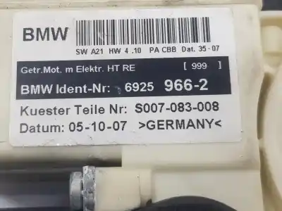 Автозапчастина б/у двигатель заднього правого скла для bmw x3 (e83) 2.0 turbodiesel cat посилання на oem iam 6925966  67626925966