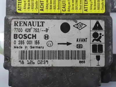 Second-hand car spare part airbag control unit for renault clio ii fase ii 1.2 oem iam references 7700426752  7700426752