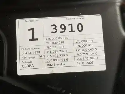 Автозапчастина б/у регулятор скла заднього правого для porsche cayenne (9pa) s 4.5 посилання на oem iam 95553335400  95553346200