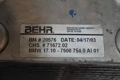 Second-hand car spare part gearbox radiator for bmw x5 (e53) 3.0 d oem iam references 17107500754  17107500754