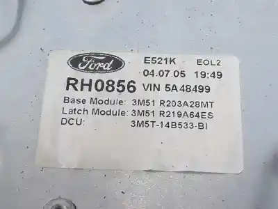 Pezzo di ricambio per auto di seconda mano alzacristalli anteriore destro per ford focus c-max (dm2) 1.6 tdci riferimenti oem iam 1738646  3m51r219a64es