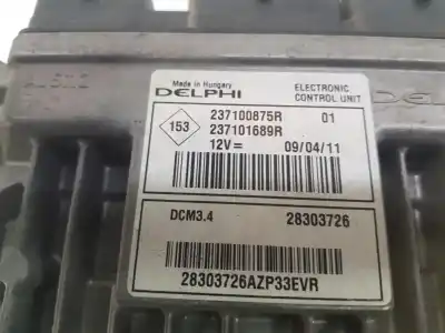 Second-hand car spare part ecu engine control for renault clio iii dynamique oem iam references 237100875r  237100875r
