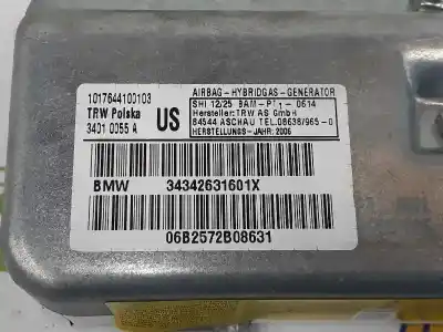 Автозапчастина б/у передня права бічна подушка безпеки для bmw x3 (e83) 2.0 d посилання на oem iam 72123426316  34010055a
