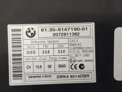 Second-hand car spare part electronic module for bmw serie x5 (e70) 3.0sd oem iam references 61359147190  61359395656