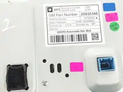 Peça sobressalente para automóvel em segunda mão display gps / multimídia por opel astra j lim. 2.0 16v cdti referências oem iam 20935346  20935346