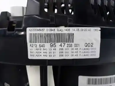 Автозапчастина б/у панель інструментів для clase c clase e lim. 2.1 cdi посилання на oem iam a2125409547  a2125409547010948