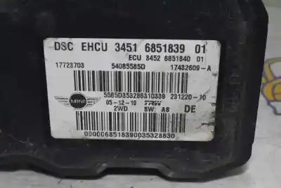 Peça sobressalente para automóvel em segunda mão abs por bmw mini (r56) one referências oem iam 34516851839  6851839 34526851840