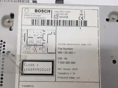 Автозапчастина б/у аудіо система / радіо cd для iveco daily furgón 2.3 diesel cat посилання на oem iam 5801355621  5801355621