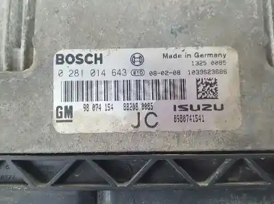 Автозапчастина б/у ебу контролер двигуна для opel astra h sedán (a04) 1.7 cdti (l69) посилання на oem iam 98074154  98074154