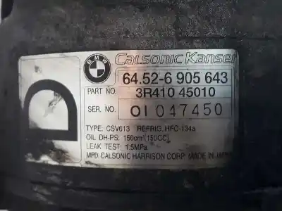 Peça sobressalente para automóvel em segunda mão compressor de ar condicionado a/a a/c por bmw 3 compact (e46) 320 td referências oem iam 64526905643  3r41045010 csv613