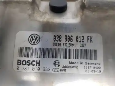 Second-hand car spare part ecu engine control for seat toledo ii (1m2) 1.9 tdi oem iam references 038906012fk  038906012fk