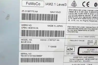 Second-hand car spare part gps navigation system for volvo v40 1.6 diesel cat oem iam references 31357770  31357227aa