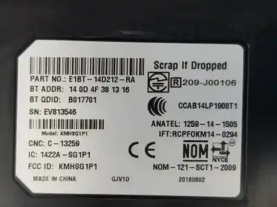 Second-hand car spare part electronic module for ford ecosport 1.5 ti oem iam references e1bt14d212ra  e1bt14d212rb