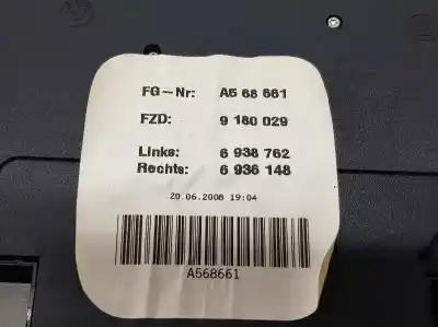 Peça sobressalente para automóvel em segunda mão luz interior por bmw 3 (e90) 318 d referências oem iam 61319225503  9180029 6938762