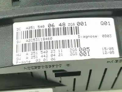 Автозапчасти б/у приборная доска за clase c clase m 3.0 cdi ссылки oem iam a2515400648  a2515402648