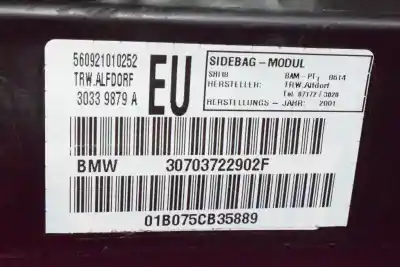 Peça sobressalente para automóvel em segunda mão airbag frontal lado esquerdo por bmw 3 (e46) 320 d referências oem iam 72127037229  72127037229