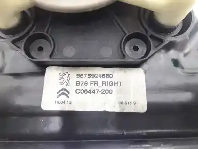 Second-hand car spare part passenger side right window regulator for citroen c4 picasso ii 1.6 bluehdi 120 oem iam references 9675924680  9675924680