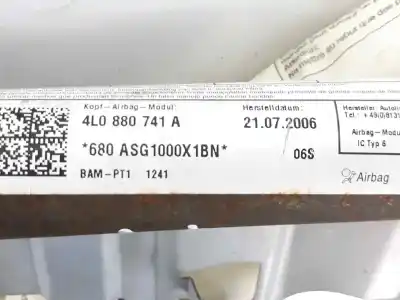 Second-hand car spare part front left curtain airbag for audi q7 (4l) 3.0 v6 24v tdi oem iam references 4l0880741a  4l0880741a