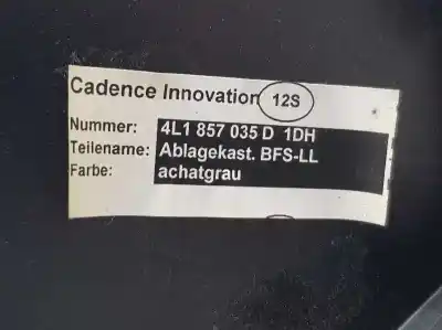 Автозапчасти б/у бардачок за audi q7 (4l) 3.0 v6 24v tdi ссылки oem iam 4l1857035d  4l1857134