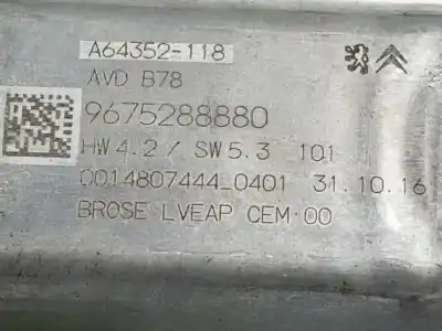 Автозапчастина б/у регулятор переднього правого скла для citroen c4 picasso ii 1.6 bluehdi 120 посилання на oem iam 9675924680  9675924680