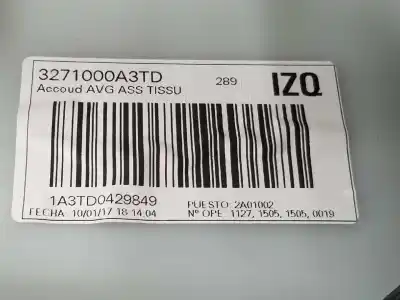 Автозапчасти б/у обивка левой передней двери за citroen c4 picasso ii 1.6 bluehdi 120 ссылки oem iam 98125295yc  98125295yc