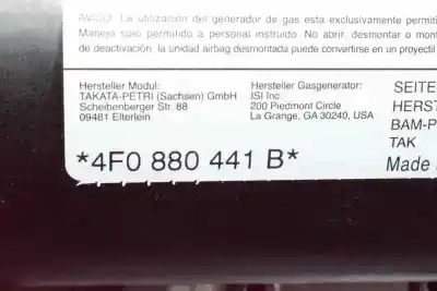 Автозапчастина б/у задня ліва бічна подушка безпеки для audi a6 c6 (4f2) 3.2 fsi посилання на oem iam 4f0880441b  4f0880441b