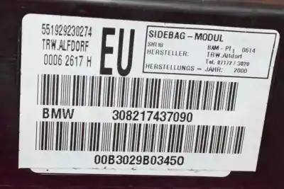 Peça sobressalente para automóvel em segunda mão airbag frontal lado esquerdo por bmw 3 (e46) 320 i referências oem iam 72127037229  72127037229