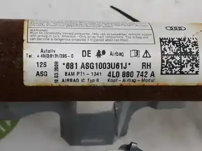 Автозапчастина б/у передня права подушка безпеки для audi q7 (4l) 3.0 tdi (176kw) посилання на oem iam 4l0880742a  pt11241