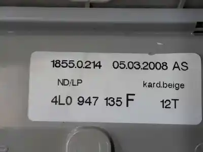 Автозапчастина б/у внутрішне світло для audi q7 (4l) 3.0 tdi (176kw) посилання на oem iam 4l0947135f  4l094714013u