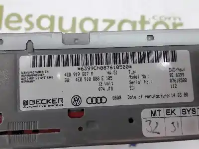 Second-hand car spare part gps navigation system for audi q7 (4l) 3.0 tdi (176kw) oem iam references 4e0919887m  be6399