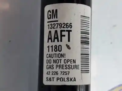 Автозапчастина б/у правий задній амортизатор для opel astra j (p10) 1.7 cdti (68) посилання на oem iam 13279266  422267257
