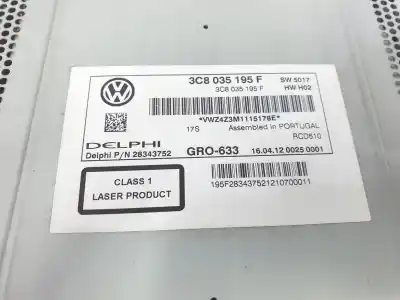 Piesă de schimb auto la mâna a doua sistem audio / cd radio casetofon pentru volkswagen tiguan 2.0 tdi referințe oem iam 3c8035195f  3c8057190x