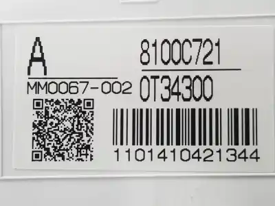 Автозапчасти б/у приборная доска за mitsubishi asx (ga0w) 1.6 cat ссылки oem iam 8100c721  8100c721