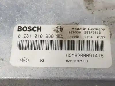 Second-hand car spare part ecu engine control for renault scenic rx4 (ja0) 2.0 16v expression oem iam references 8200091416  0281010980