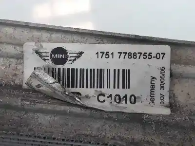 Second-hand car spare part intercooler for mini mini (r50,r53) one d oem iam references 17517788755  17517788755