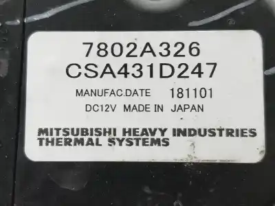 Автозапчастина б/у вентилятор опалення для mitsubishi asx (ga0w) 1.6 cat посилання на oem iam 7802a326  7802a326