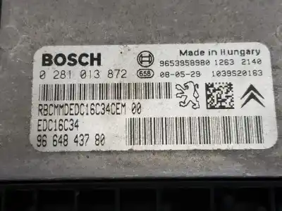 Автозапчастина б/у ебу контролер двигуна для peugeot 308 sw i (4e_, 4h_) 1.6 hdi посилання на oem iam 9664843780  9664843780