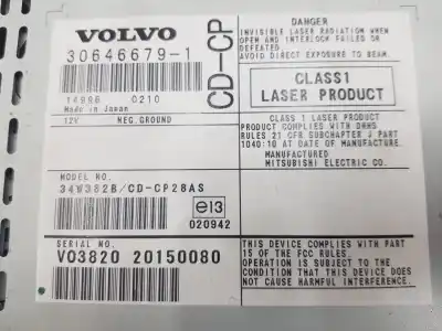 Second-hand car spare part audio system / radio cd for volvo xc90 i (275) t6 awd oem iam references 30646679  30646679