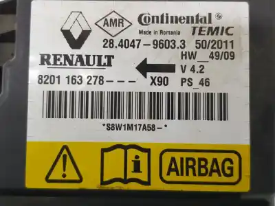 Автозапчасти б/у блок управления подушками безопасности за dacia sandero 1.2 16v ссылки oem iam 8201163278  8201163278