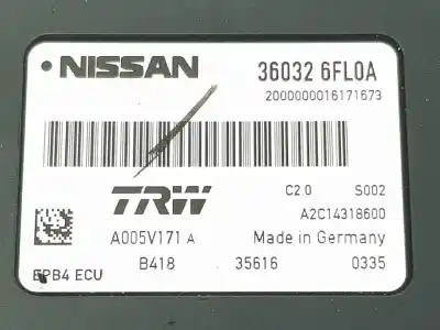Автозапчасти б/у электронный модуль за nissan qashqai ii suv (j11, j11_) 1.6 dig-t ссылки oem iam 360326fl0a  360326fl0c