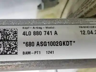 Автозапчасти б/у подушка безопасности передняя левая шторка безопасности за audi q7 (4l) 3.0 v6 24v tdi ссылки oem iam 4l0880741a  4l0880741a
