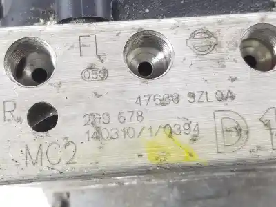 Peça sobressalente para automóvel em segunda mão abs por nissan pulsar fastback (c13) 1.2 dig-t referências oem iam 476603zl2a  476603zl2a