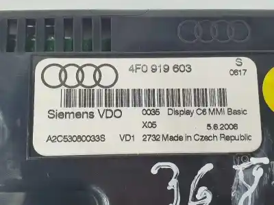 Second-hand car spare part multifunction display for audi q7 (4l) 3.0 v6 24v tdi oem iam references 4f0919603  4f0919603