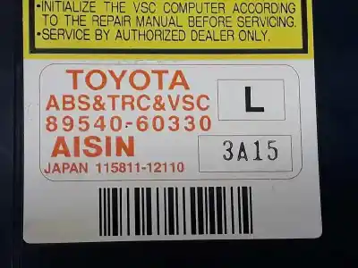 Pièce détachée automobile d'occasion boitier de commande de abs pour toyota land cruiser (j12) 3.0 turbodiesel références oem iam 8954060330 11581112110 