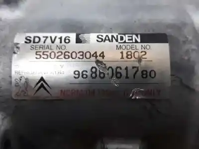 Peça sobressalente para automóvel em segunda mão compressor de ar condicionado a/a a/c por citroen jumpy ii (vf7) 1.6 hdi 90 16v referências oem iam 6453yj  9686061780