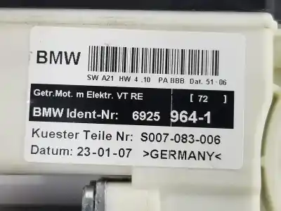 Second-hand car spare part right front window motor for bmw x3 (e83) 2.0 d oem iam references 6925964  67626925964