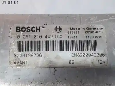 Second-hand car spare part ecu engine control for renault scénic i monospace (ja0/1_, fa0_) 1.9 dti (ja1u) oem iam references 8200199726  8200199726