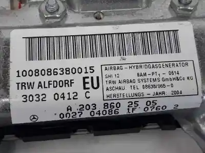 Second-hand car spare part front left side airbag for clase c clase c berlina 2.2 cdi oem iam references a2038602605  a2038602605