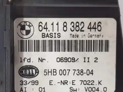 Peça sobressalente para automóvel em segunda mão comando de sofagem (chauffage / ar condicionado) por bmw 3 (e46) 328 i referências oem iam 64118382446  64118382446